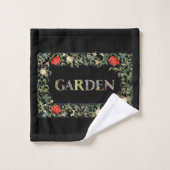 William Morris Floral Garden Motto en Lijst Bad Handdoek (Wasdoekje)