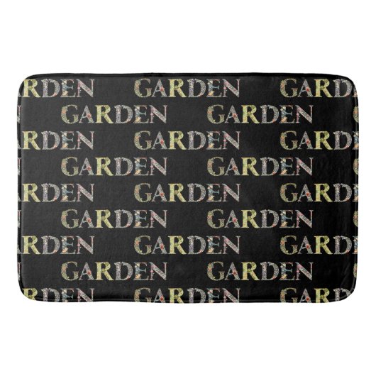 William Morris Floral Garden Motto en Lijst Badmat (Voorkant)
