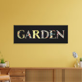 William Morris Floral Garden Motto en Lijst Canvas Afdruk (Insitu (Woonkamer))