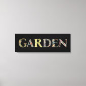 William Morris Floral Garden Motto en Lijst Canvas Afdruk (Voorkant)