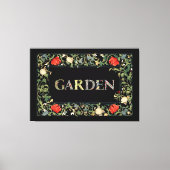 William Morris Floral Garden Motto en Lijst Canvas Afdruk (Voorkant)