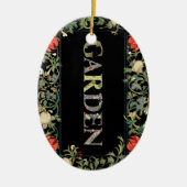 William Morris Floral Garden Motto en Lijst Keramisch Ornament (Voorkant)