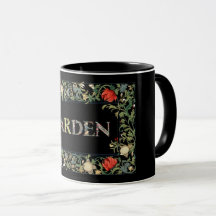 William Morris Floral Garden Motto en Lijst