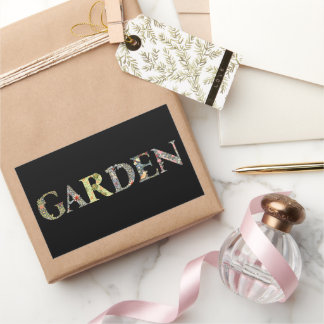William Morris Floral Garden Motto en Lijst Rechthoekige Sticker