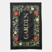 William Morris Floral Garden Motto en Lijst Theedoek (Verticaal)