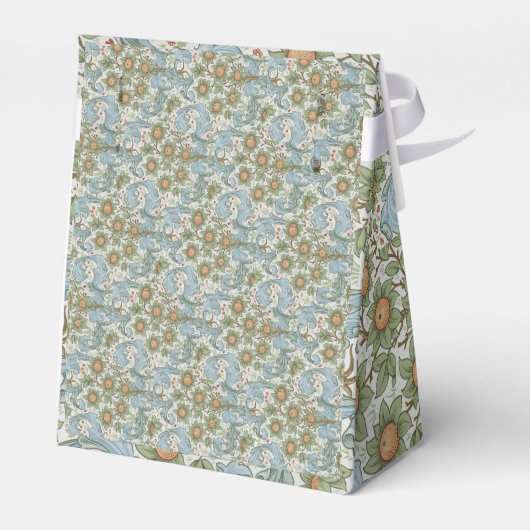 William Morris  Floral Green Blue Orchard Bedankdoosjes (Achterkant)