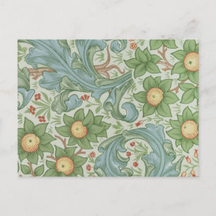 William Morris  Floral Green Blue Orchard Briefkaart