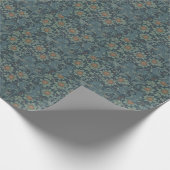 William Morris  Floral Green Blue Orchard Cadeaupapier (Hoek)