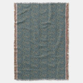 William Morris  Floral Green Blue Orchard Deken (Voorkant Verticaal)