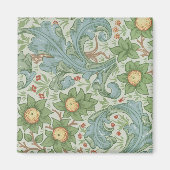 William Morris  Floral Green Blue Orchard Magneet (Voorkant)