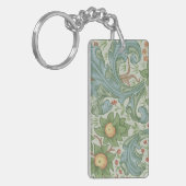 William Morris Floral Green Blue Orchard Sleutelhanger (Voorkant Links)