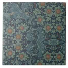 William Morris  Floral Green Blue Orchard Tegeltje