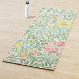 William Morris Floral Green en Pink Yogamat