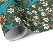  william morris floral grennery art cadeaupapier (Rol Hoek)