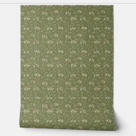 William Morris  Floral Honeysuckle Green Behang