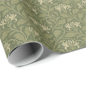 William Morris  Floral Honeysuckle Green Cadeaupapier (Rol Hoek)