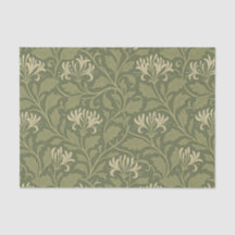 William Morris  Floral Honeysuckle Green