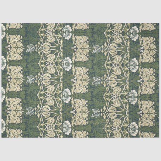 William Morris Floral  kunst tulp en Roos Tissuepapier (Voorkant)