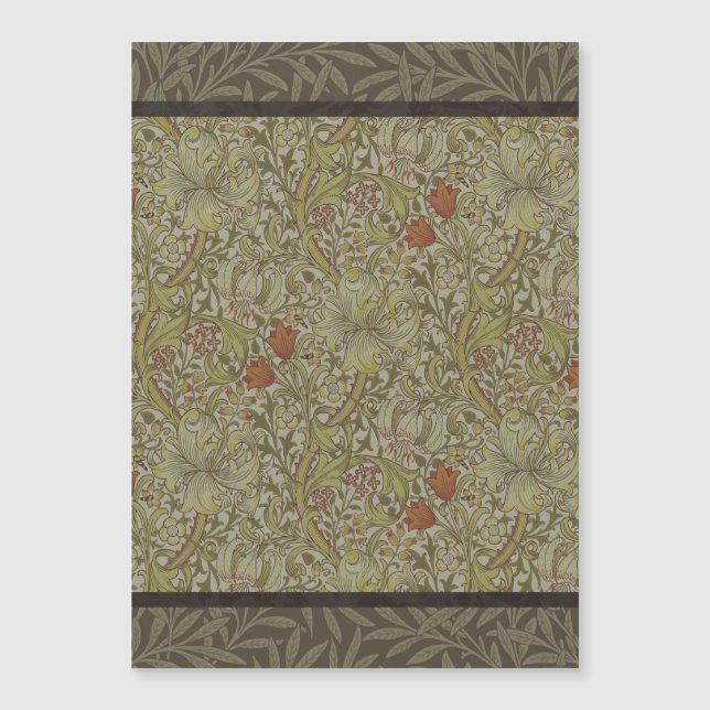William Morris Floral lily willow art print design (Voorkant)