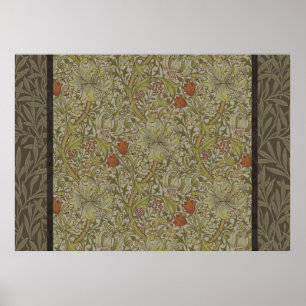William Morris Floral lily willow art print design