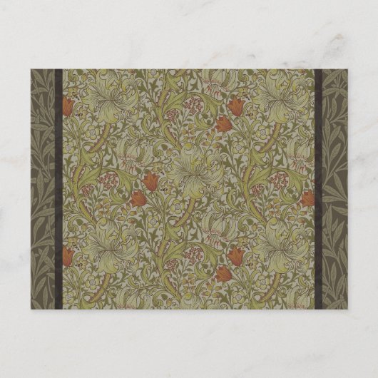 William Morris Floral lily willow art print design Briefkaart (Voorkant)