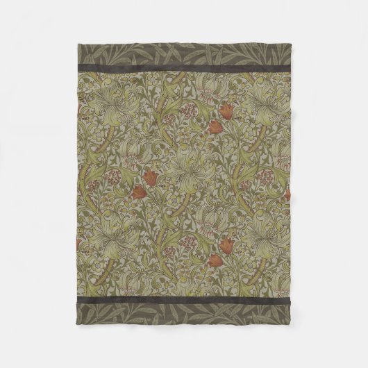 William Morris Floral lily willow art print design Fleece Deken (Voorkant)