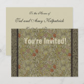 William Morris Floral lily willow art print design Kaart (Voorkant / Achterkant)