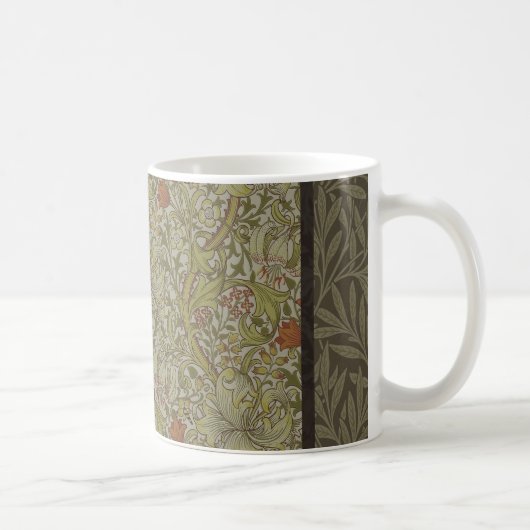 William Morris Floral lily willow art print design Koffiemok (Rechts)