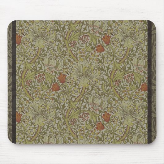 William Morris Floral lily willow art print design Muismat (Voorkant)