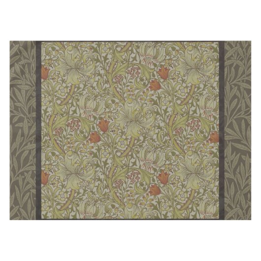 William Morris Floral lily willow art print design Tafelkleed (Voorkant (Horizontaal))