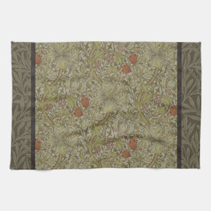 William Morris Floral lily willow art print design Theedoek