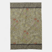 William Morris Floral lily willow art print design Theedoek (Verticaal)