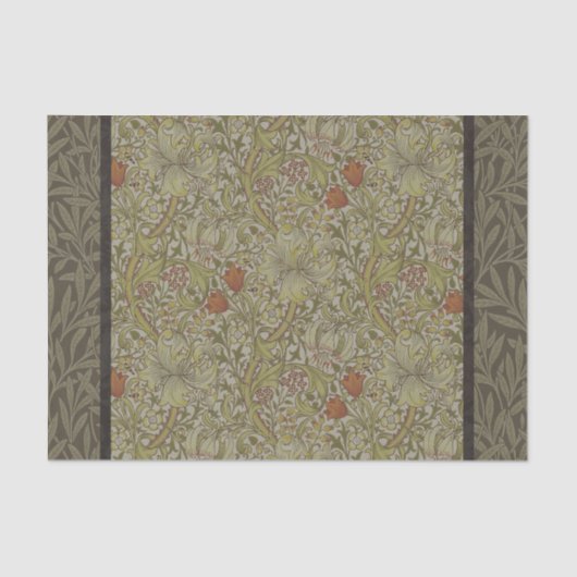 William Morris Floral lily willow art print design Tissuepapier (Voorkant)