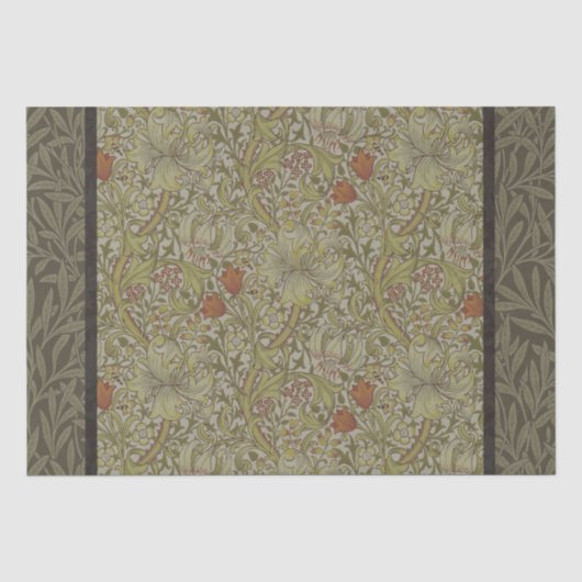 William Morris Floral lily willow art print design Tissuepapier (Voorkant)