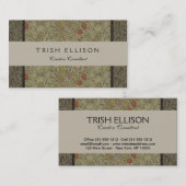 William Morris Floral lily willow art print design Visitekaartje (Voorkant / Achterkant)