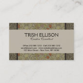 William Morris Floral lily willow art print design Visitekaartje (Achterkant)