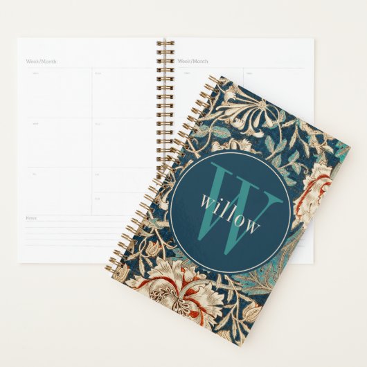 William Morris Floral Monogram Planner (Display)