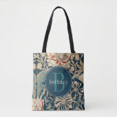 William Morris Floral Monogram Tote Bag (Voorkant)