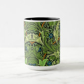 William Morris Floral Patroon Blauw Geel Groen Mok (Midden)