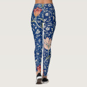 William Morris Floral patroonblauwe leggings (Achterkant)