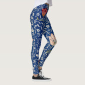 William Morris Floral patroonblauwe leggings (Rechts)