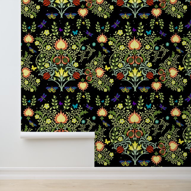 William Morris Floral Pattern Behang (Applicatie)