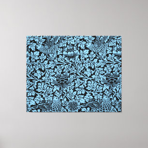 William Morris Floral Pattern Bird Anenome Canvas Afdruk