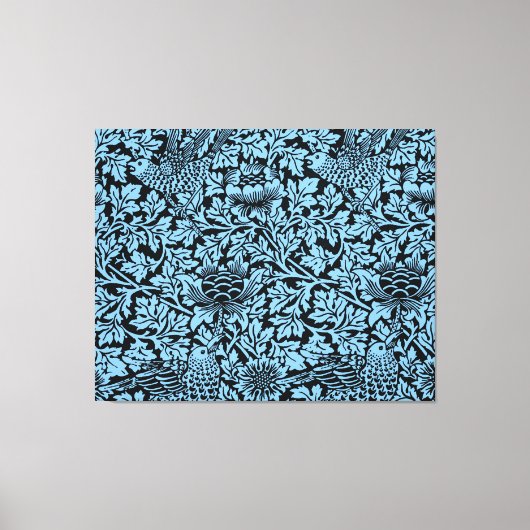 William Morris Floral Pattern Bird Anenome Canvas Afdruk (Voorkant)