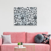 William Morris Floral Pattern Bird Anenome Canvas Afdruk (Insitu (Woonkamer))