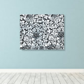 William Morris Floral Pattern Bird Anenome Canvas Afdruk (Insitu (Houten vloer))