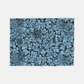 William Morris Floral Pattern Bird Anenome Fleece Deken (Voorkant (Horizontaal))