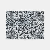 William Morris Floral Pattern Bird Anenome Fleece Deken (Voorkant (Horizontaal))