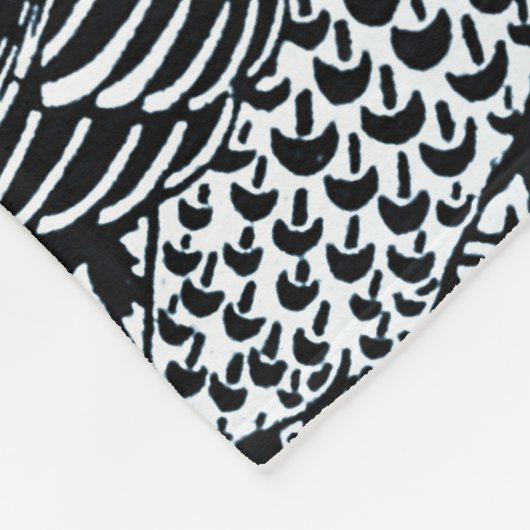 William Morris Floral Pattern Bird Anenome Fleece Deken (Hoek)