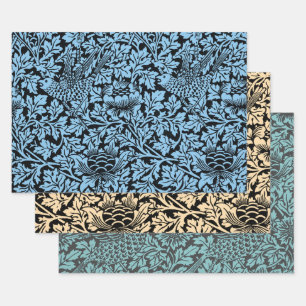 William Morris Floral Pattern Bird Anenome Inpakpapier Vel